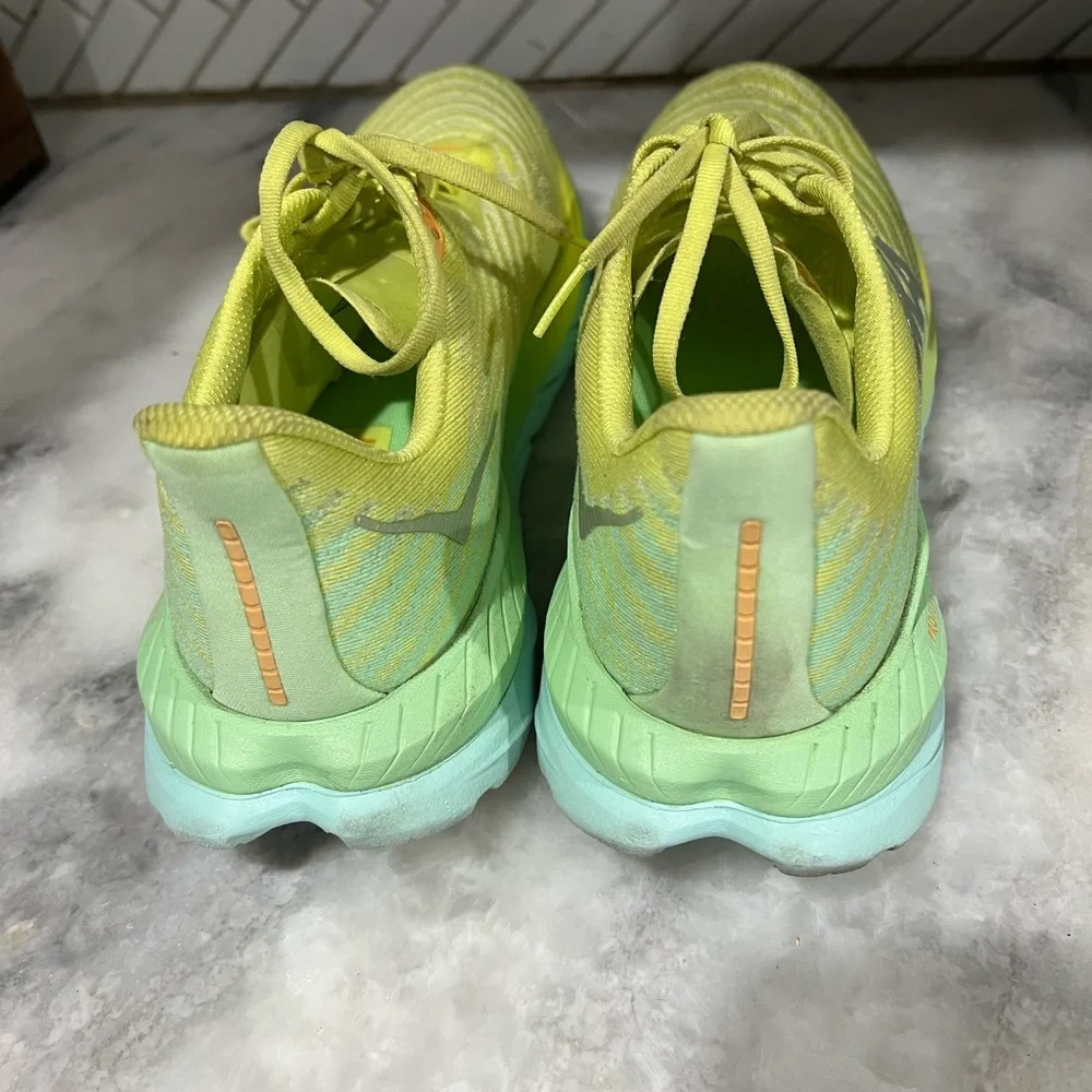 Hoka One One Womens Mach 5 1127894 CGLG Green Running Shoes Sneakers Size 10.5B